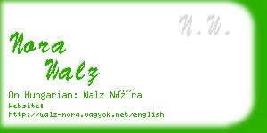 nora walz business card